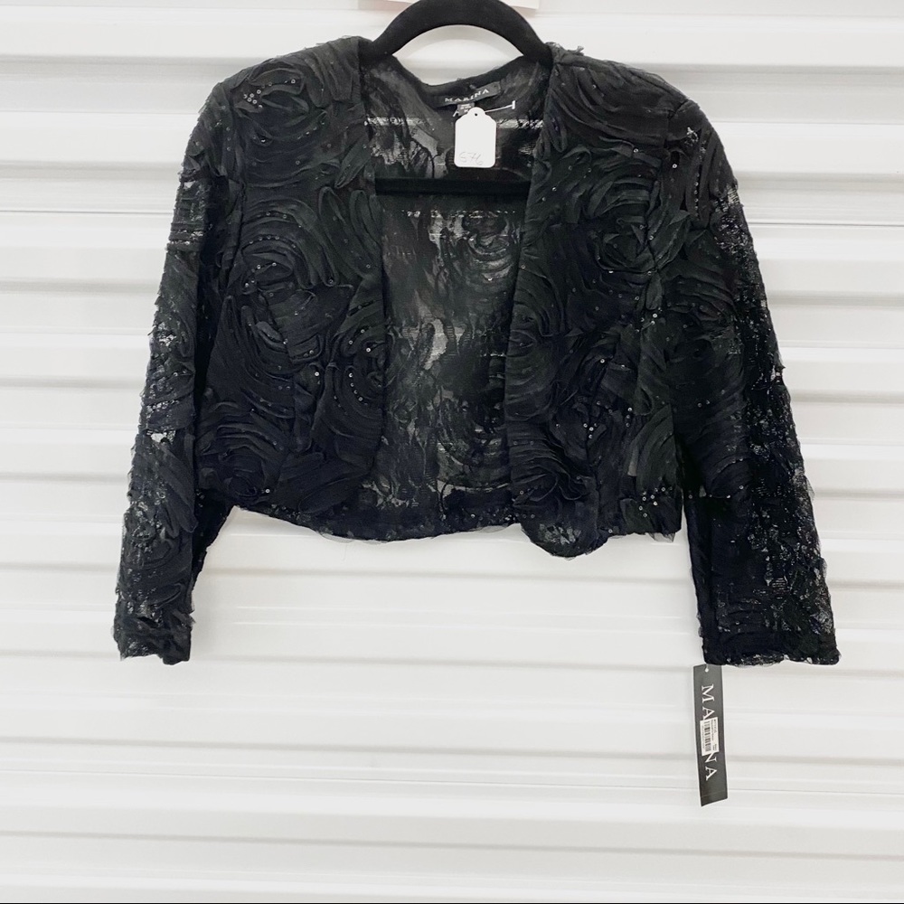 NWT Marina Lace Floral Shrug Medium